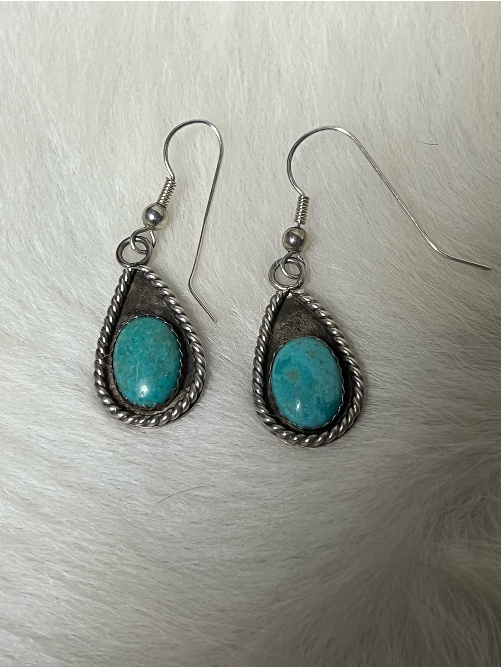 Sterling silver turquoise dangle earrings